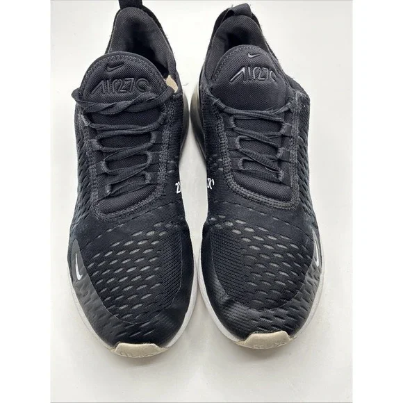 Nike Air Max 270 (GS) Black Running Shoes 943345-001 Size 7Y W 5.5 - Picture 5 of 11